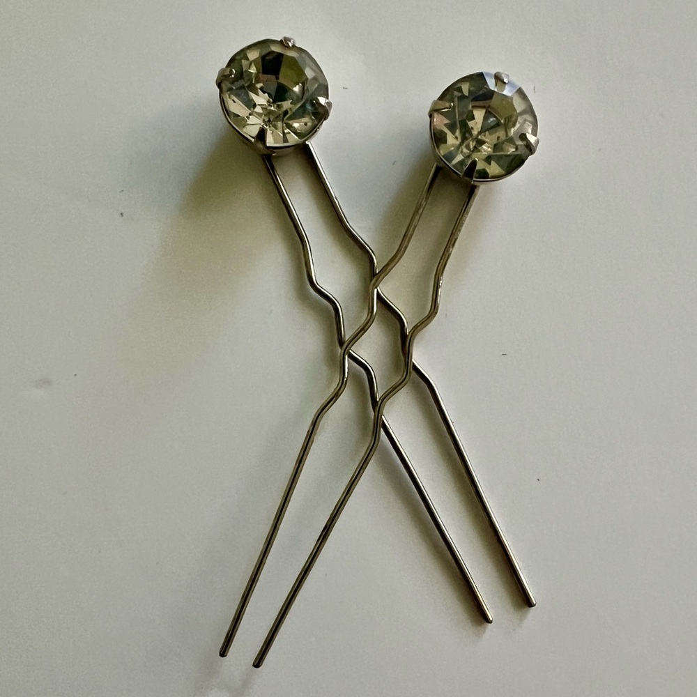 Two vintage Rhinestone Bobby Pins